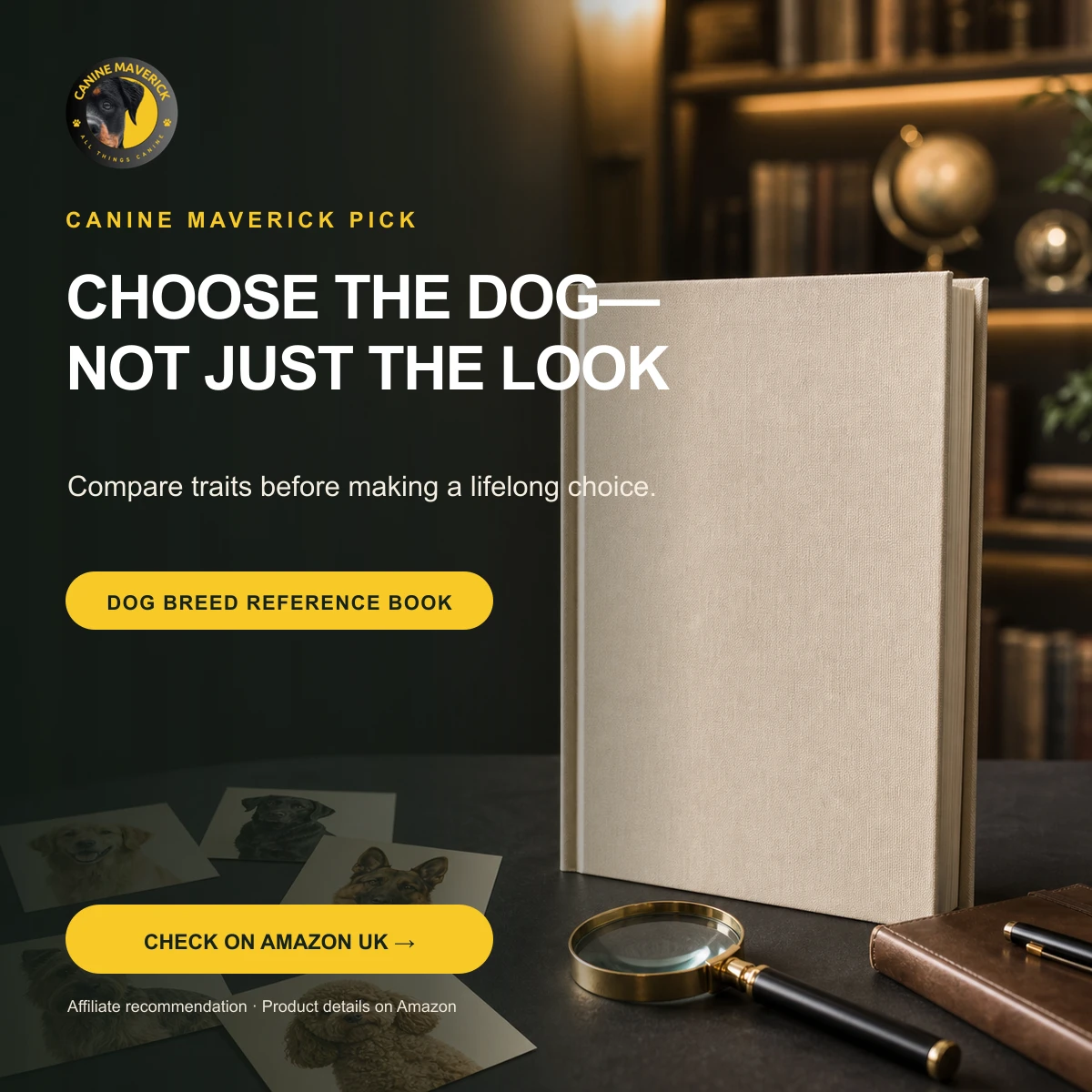 Canine Maverick promotional creative for The Complete Dog Breed Book