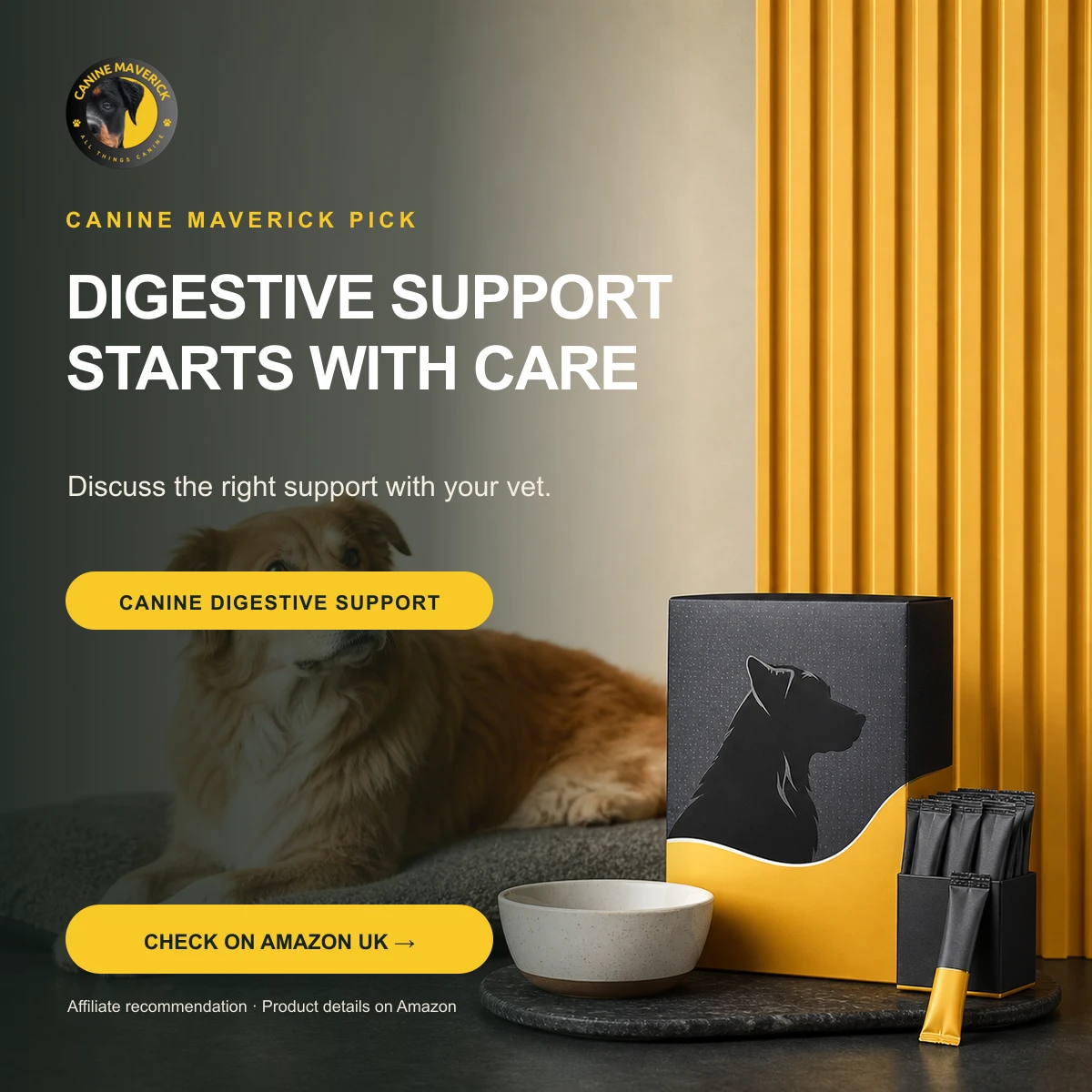 Canine Maverick promotional creative for Purina Pro Plan FortiFlora canine nutritional supplement